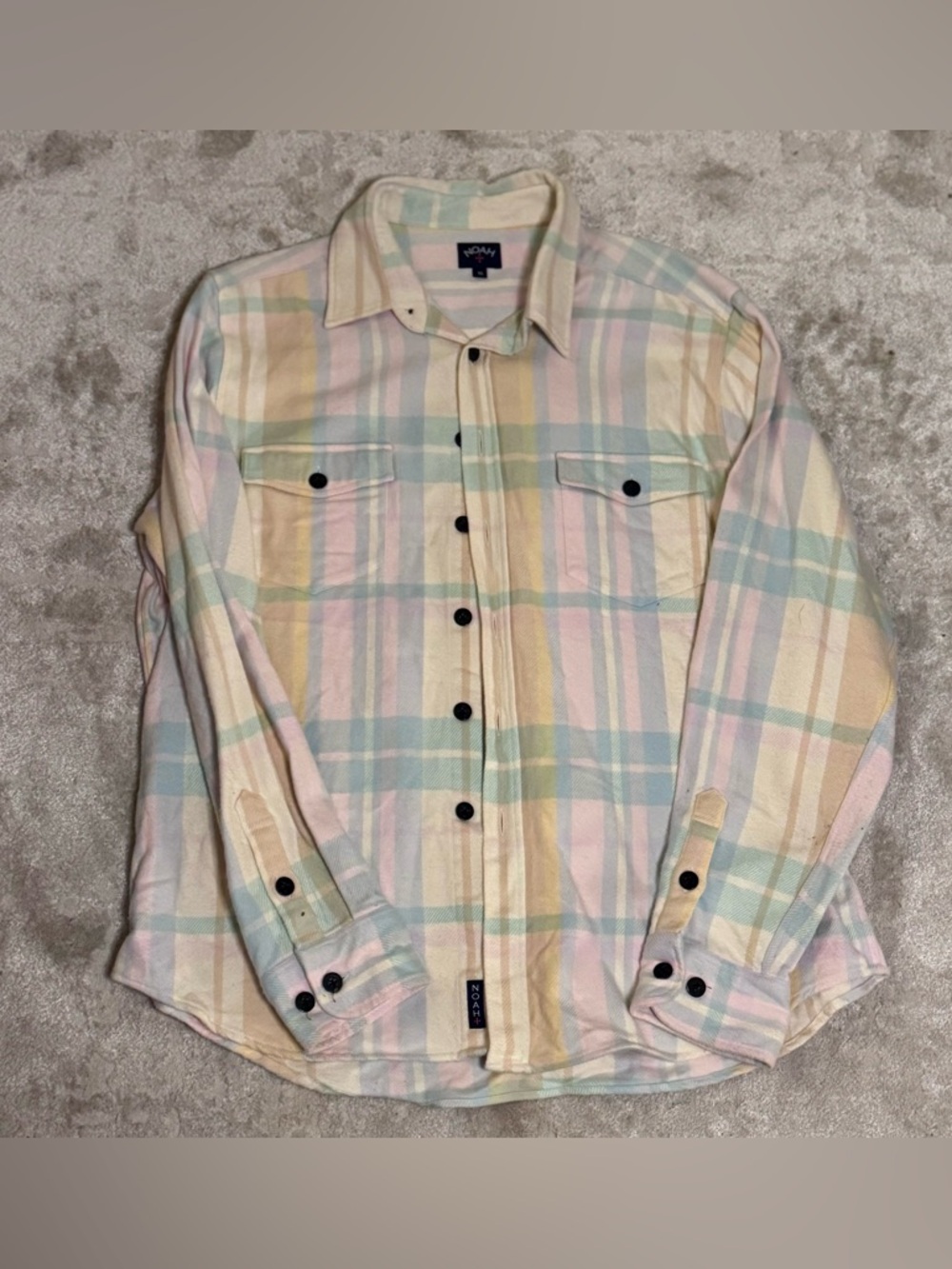 NOAH - Pastel Lumberjack - Button Up - Men’s XL
